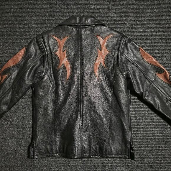 Vintage 100% leather womans biker jacket. Size Small - Picture 5 of 6